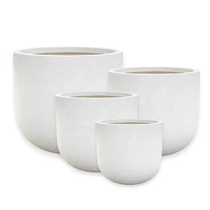 Nexa Round planter, white