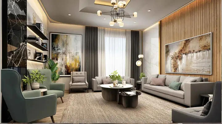 3D ceiling and interior design visualisation