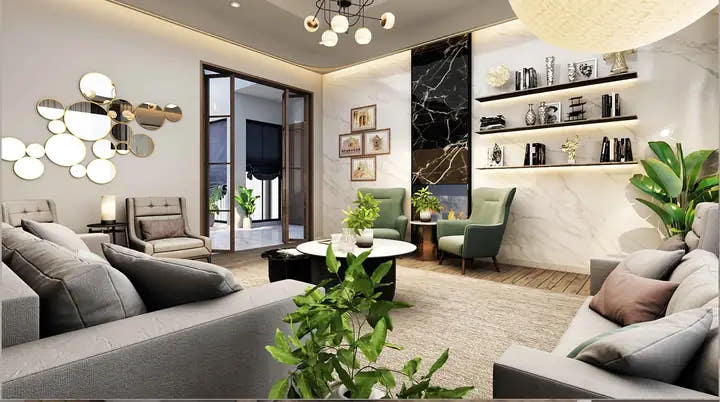 3D ceiling and interior design visualisation