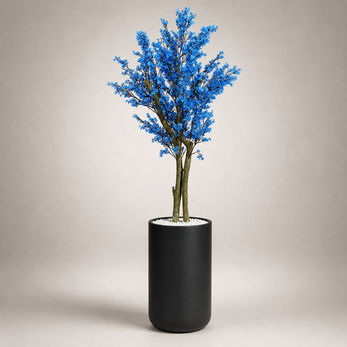 Blue Star Cherry Blossom Tree in a Heaven 24″ matt black planter