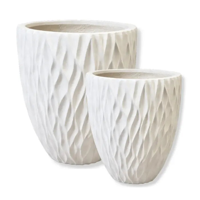 Willow Wave planter, white