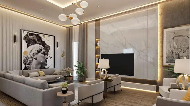 3D ceiling and interior design visualisation