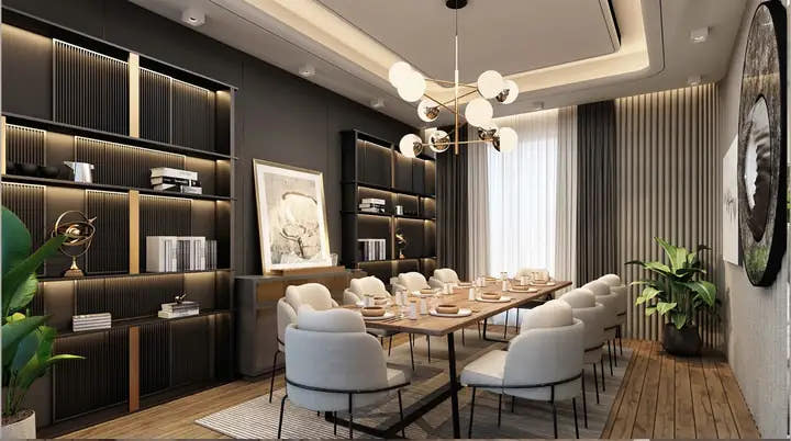 3D ceiling and interior design visualisation